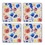 Hermia TBA1284717622 Alfombrilla de Cristal (4 Piezas) de Piedra Natural 10x10x1cm